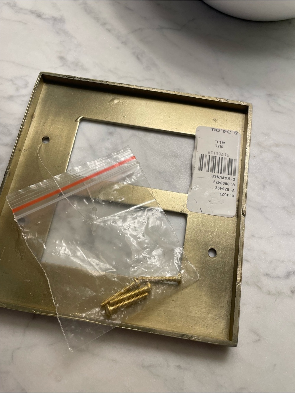 Anthropologie Bistro Tile Double Rocker Switch Plate, Hardware Included - Picture 3 of 6